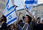 تجمع اعتراضی صهیونیستها مقابل خانه رئیس اسرائیل