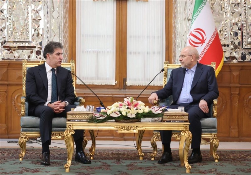  دیدار نیچروان بارزانی با قالیباف در تهران 