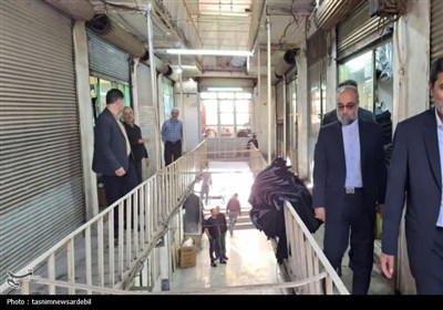 بازدید میدانی دادستان و شهردار اردبیل از بازار قدیمی حاج یوسف