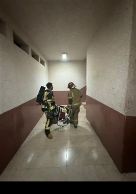 حریق ساختمان خوابگاه دختران دانشگاه آزاد قزوین