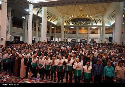 سومین حرم اهل‌بیت (ع) عزادار شهادت &#171;خادمان حرم ایران&#187;