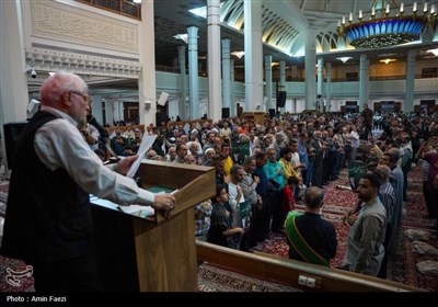 سومین حرم اهل‌بیت (ع) عزادار شهادت &#171;خادمان حرم ایران&#187;