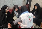 ارائه خدمات بهداشتی و درمانی به اهالی روستای کردانده توسط هلالاحمر