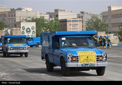 صبحگاه مشترک نیروهای مسلح در استان مرکزی