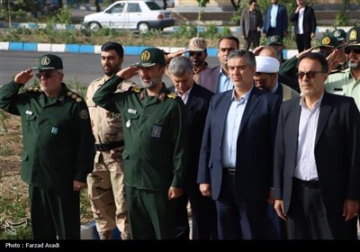 صبحگاه مشترک نیروهای مسلح در استان مرکزی