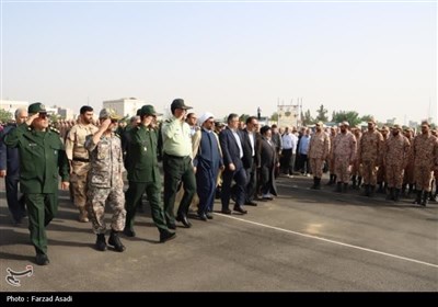صبحگاه مشترک نیروهای مسلح در استان مرکزی