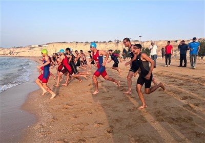 مسابقات،قشم،شهر،سوزا،ورزش،برگزار،بندري،مسافت،شنا،دوچرخه،سواري