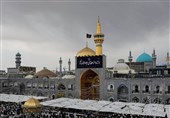 الحرم الرضوی الشریف یتشح بالسواد فی ذکری استشهاد الإمام الجواد (ع)