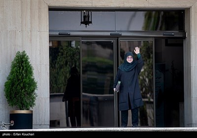 فاطمه مهاجرانی، سخنگوی دولت در حاشیه جلسه هیات دولت