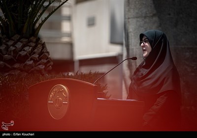 فاطمه مهاجرانی، سخنگوی دولت در حاشیه جلسه هیات دولت