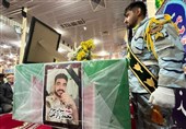 قشم غرق در ماتم؛ وداع باشکوه با شهید مرزبانی