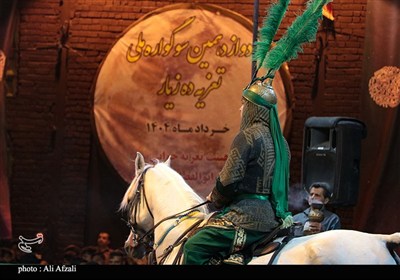 تعزیه شهادت حضرت علی‌اکبر(ع) در شب پنجم سوگواره ملی تعزیه ده زیار