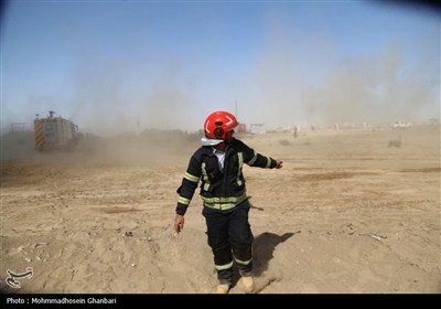 مانور ملی زلزله خلیج فارس در کرمان