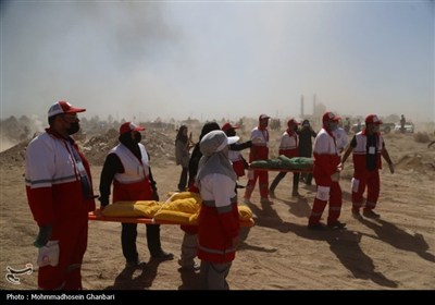 مانور ملی زلزله خلیج فارس در کرمان