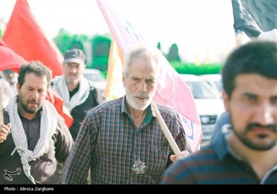 ورود کاروان‌های پیاده‌روی زائران حرم امام به قزوین