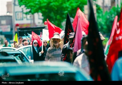 ورود کاروان‌های پیاده‌روی زائران حرم امام به قزوین