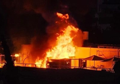 آتش،ساختمان،نشاني،نيروهاي،محل،امدادي،وقوع