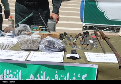 نمایش کشفیات پلیس در قزوین