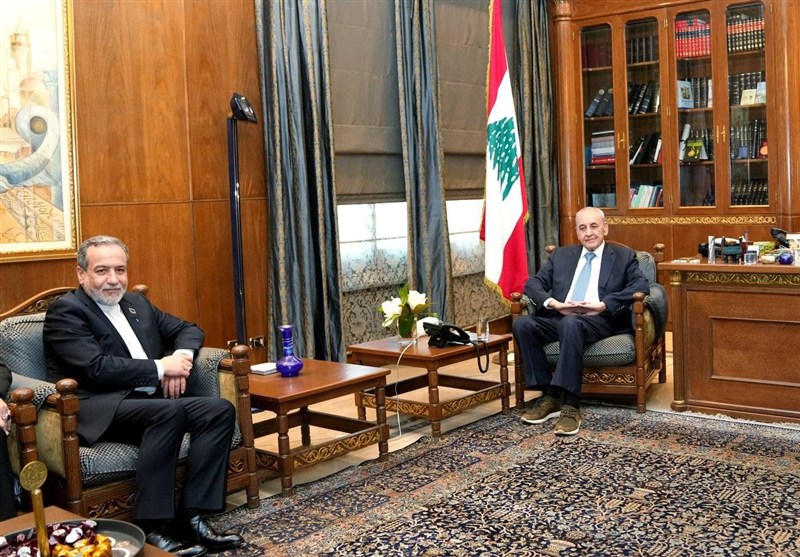  دیدار عراقچی با رئیس مجلس لبنان 