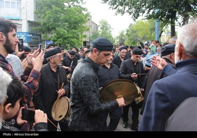 دسته عزاداری شهادت حضرت مسلم (ع) در بازار تاریخی اردبیل