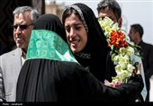 استقبال از قهرمان دوومیدانی آسیا در حرم هلال بن علی+تصاویر