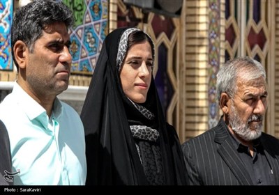 استقبال قهرمان دوومیدانی آسیا در حرم هلال بن علی