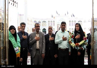 استقبال قهرمان دوومیدانی آسیا در حرم هلال بن علی