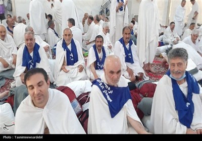 تصاویر روحنواز از حال و هوای حجاج اردبیلی در صحرای عرفات