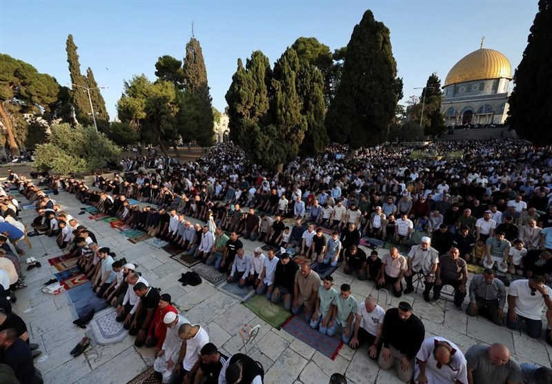  حضور ۸۰ هزار نفر در نماز عید قربان در مسجد الاقصی 