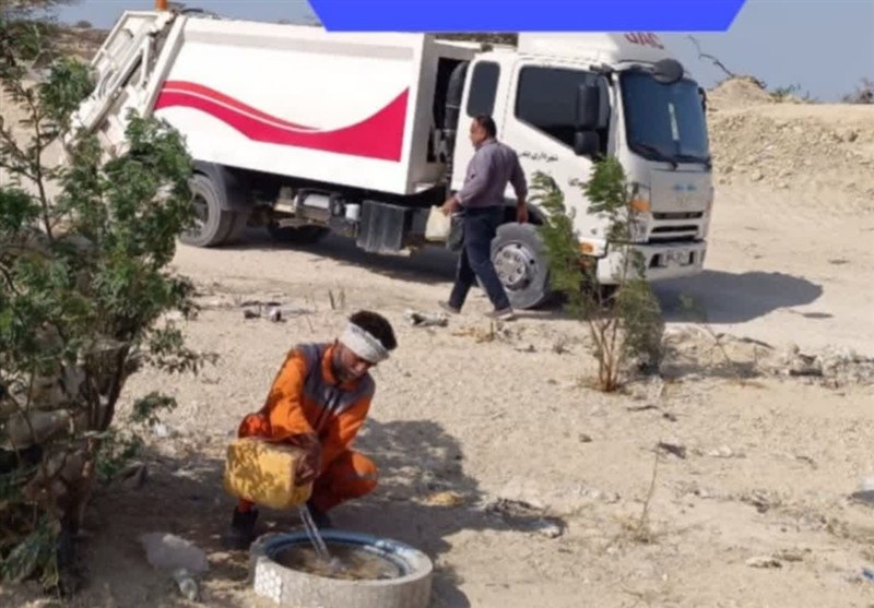 ساخت آبشخور برای حیات وحش در شهرستان دیر