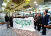 پرچم غدیر به آستان‌های حسینی، عباسی و عسکری رسید