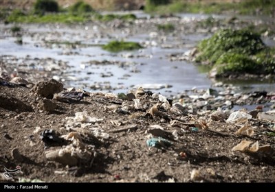 آلودگی رودخانه قره سو در کرمانشاه