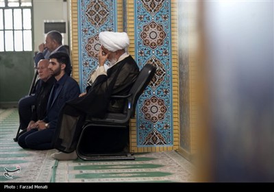 تشییع پیکر آیت الله حجتی در کرمانشاه