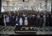 تشییع پیکر آیت الله حجتی در کرمانشاه