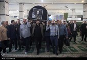 تشییع پیکر آیت الله حجتی در کرمانشاه
