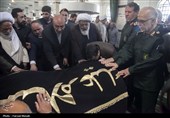 تشییع پیکر آیت الله حجتی در کرمانشاه