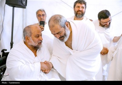 بازدید میدانی سرپرست حجاج ایرانی از بیمارستان صحرایی و کاروان جانبازان در عرفات