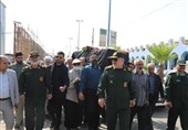 تشییع پیکر مادر حاج صادق آهنگران