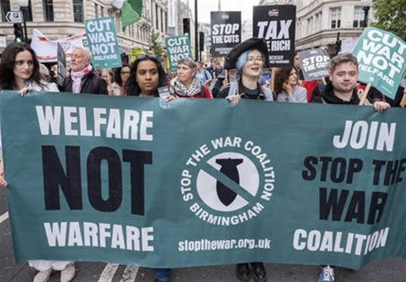 Thousands Rally in London Demanding ‘Welfare Not Warfare’
