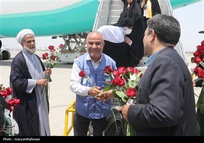 ورود نخستین گروه حجاج ایرانی به فرودگاه مشهد‌