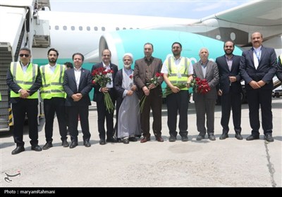 ورود نخستین گروه حجاج ایرانی به فرودگاه مشهد‌