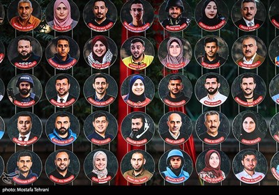 سازه‌ی یادبود خبرنگاران شهید غزه 