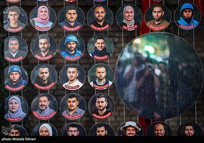 سازه‌ی یادبود خبرنگاران شهید غزه
