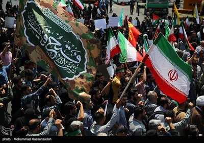 تجمع در محکومیت حمله تجاوزکارانه رژیم صهیونیستی