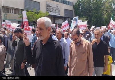 خشم نمازگزاران بوشهری از جنایات رژیم‌ صهیونیستی