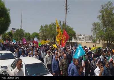 خشم نمازگزاران بوشهری از جنایات رژیم‌ صهیونیستی