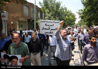 راهپیمائی در محکومیت حملات رژیم صهیونیستی به ایران - قزوین 