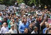 راهپیمائی  در محکومیت حملات رژیم صهیونیستی به ایران - همدان