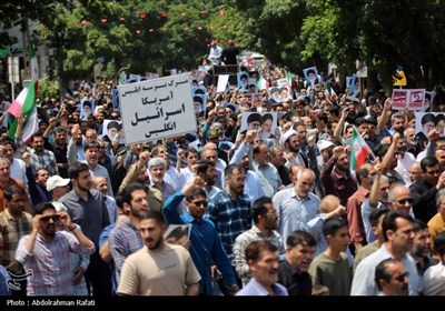 راهپیمائی در محکومیت حملات رژیم صهیونیستی به ایران - همدان