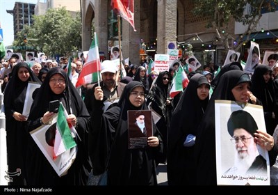 راهپیمائی در محکومیت حملات رژیم صهیونیستی به ایران -مشهد